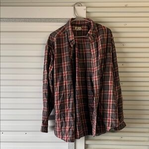 J. Crew Red and Gray Checkered Shirt